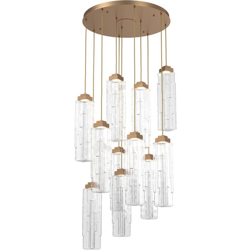 Ledgestone LED 34 inch Novel Brass Chandelier Ceiling Light, Round Multi-Port