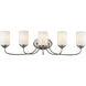 Cardinal 5 Light 34.75 inch Brushed Nickel Vanity Wall Light