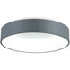 Arenal LED 18 inch Grey and White Drum Shade Flush Mount Ceiling Light in Gray and White