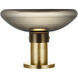 Avroko Morgan 11.8 inch 14.00 watt Hand-Rubbed Antique Brass with Smoke Glass Table Lamp Portable Light