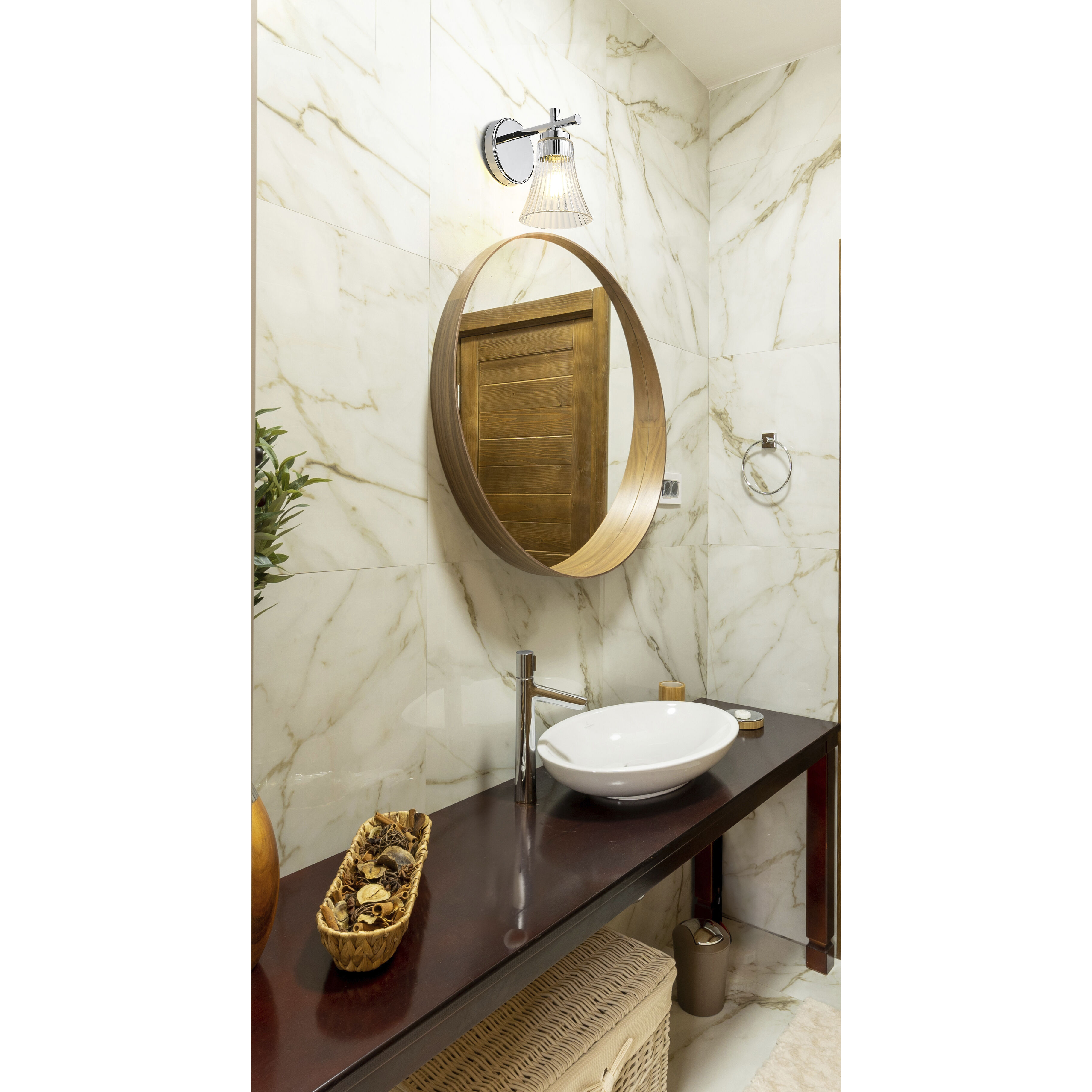 Belle Wall Sconce Wall Light in Chrome