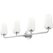 Montford 4 Light 32 inch Chrome Bath Vanity Light Wall Light