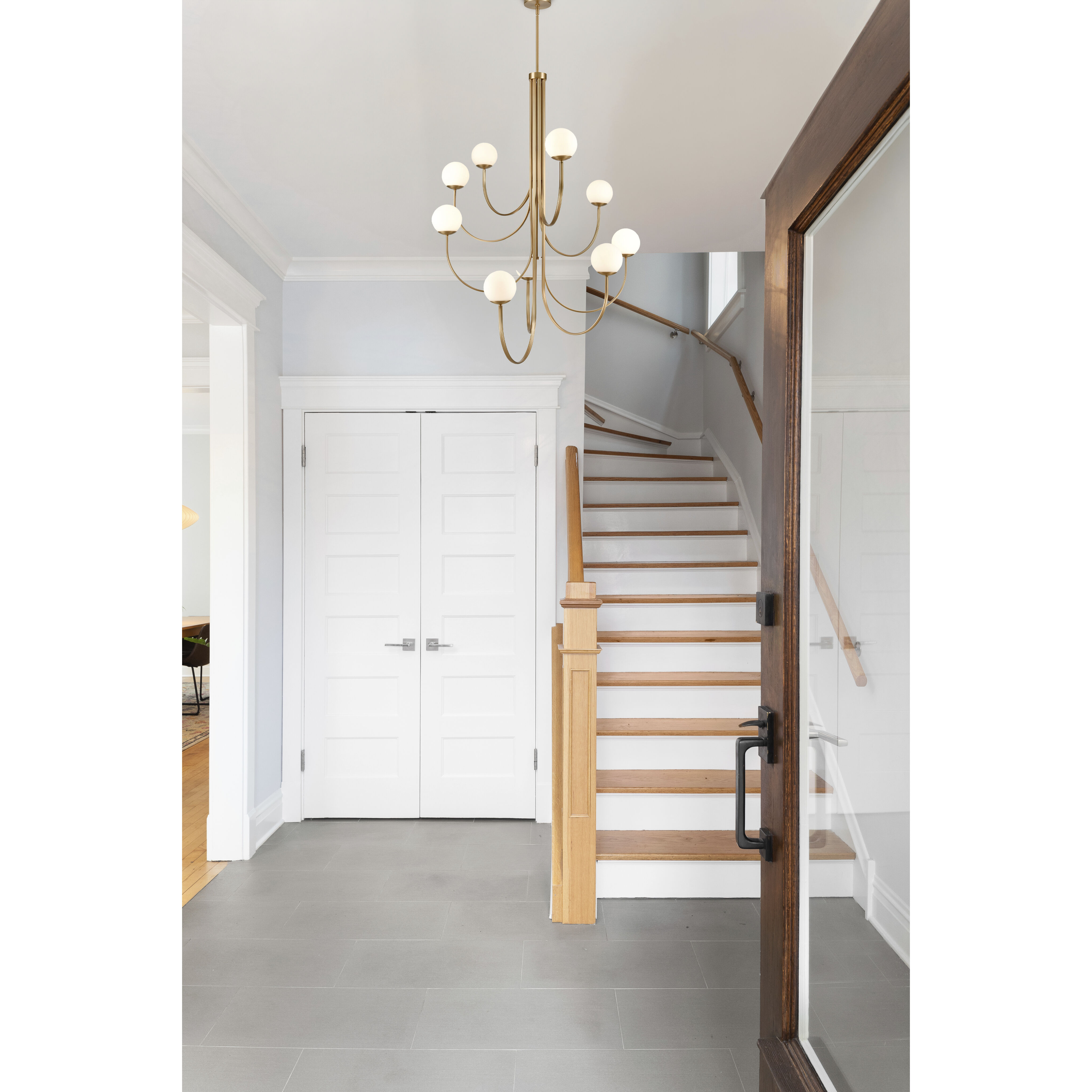 Caroline 9 Light 43.5 inch Brushed Gold Chandelier Ceiling Light