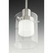 Moderna LED LED 6 inch Brushed Nickel Mini-Pendant Ceiling Light, Design Series 