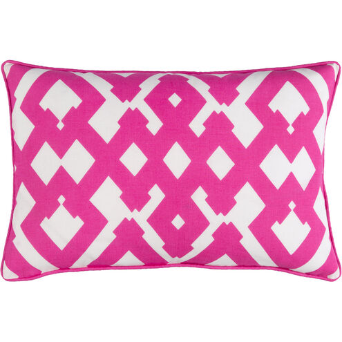 Large Zig Zag 20 inch Bright Pink, White Pillow Kit