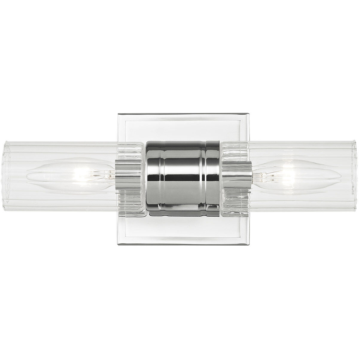 Midtown 2 Light 12 inch Polished Chrome Bath Vanity Wall Light