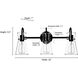 Camellia 3 Light 22 inch Polished Nickel Vanity Light Wall Light