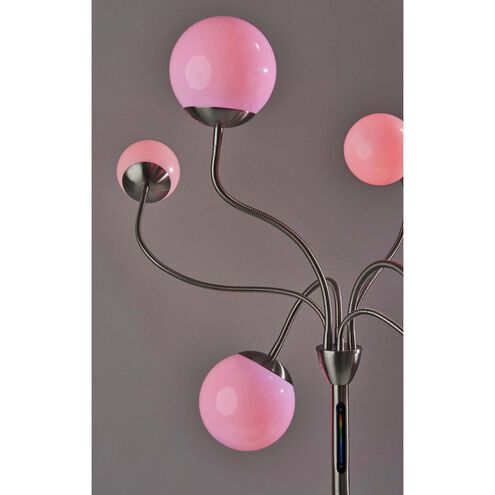 Phoebe 64 inch 2 watt Brushed Steel Floor Lamp Portable Light