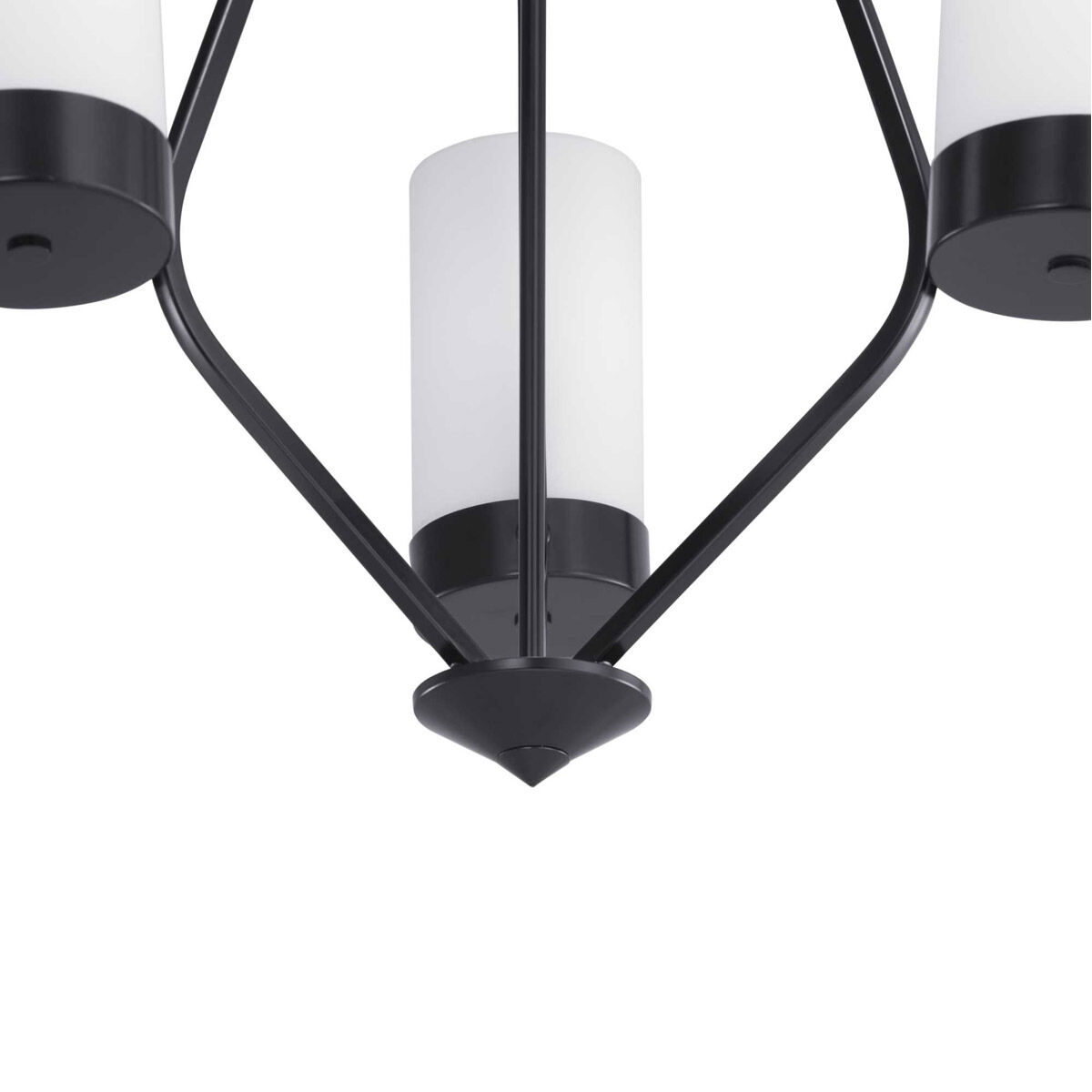 Elevate 3 Light 22 inch Matte Black Chandelier Ceiling Light, Design Series