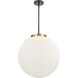 Franklin Restoration Beacon LED 18 inch Black Antique Brass Statement Pendant Ceiling Light in Matte White