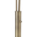 Bloom 86.6 inch 9 watt Weathered Brass and White Arc Floor Lamp Portable Light