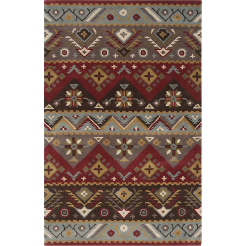 Dillon 144 X 108 inch Brick, Tan, Aqua, Khaki, Dark Brown, Wheat, Olive Rug