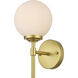 Ansley 1 Light 6 inch Brass Bath Sconce Wall Light