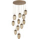 Meteo LED LED Novel Brass Chandelier Ceiling Light, Round Multi-Pendant