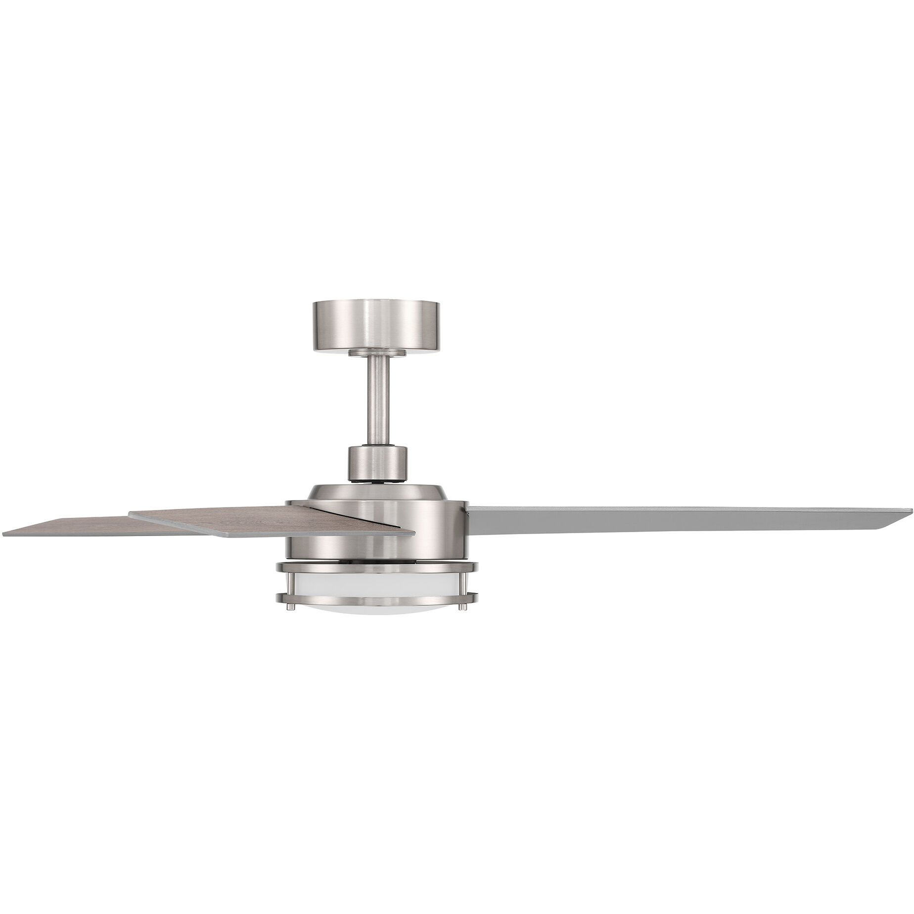 Cassini 52 inch Brushed Nickel with Reversible Silver/Pearl Gray Blades DC Smart Fan
