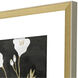 Golden Vase Black and White and Metallic Framed Art