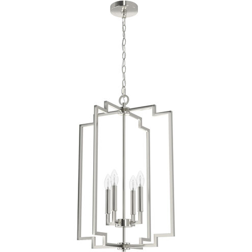 Zoanne 4 Light 19 inch Brushed Nickel Pendant Ceiling Light