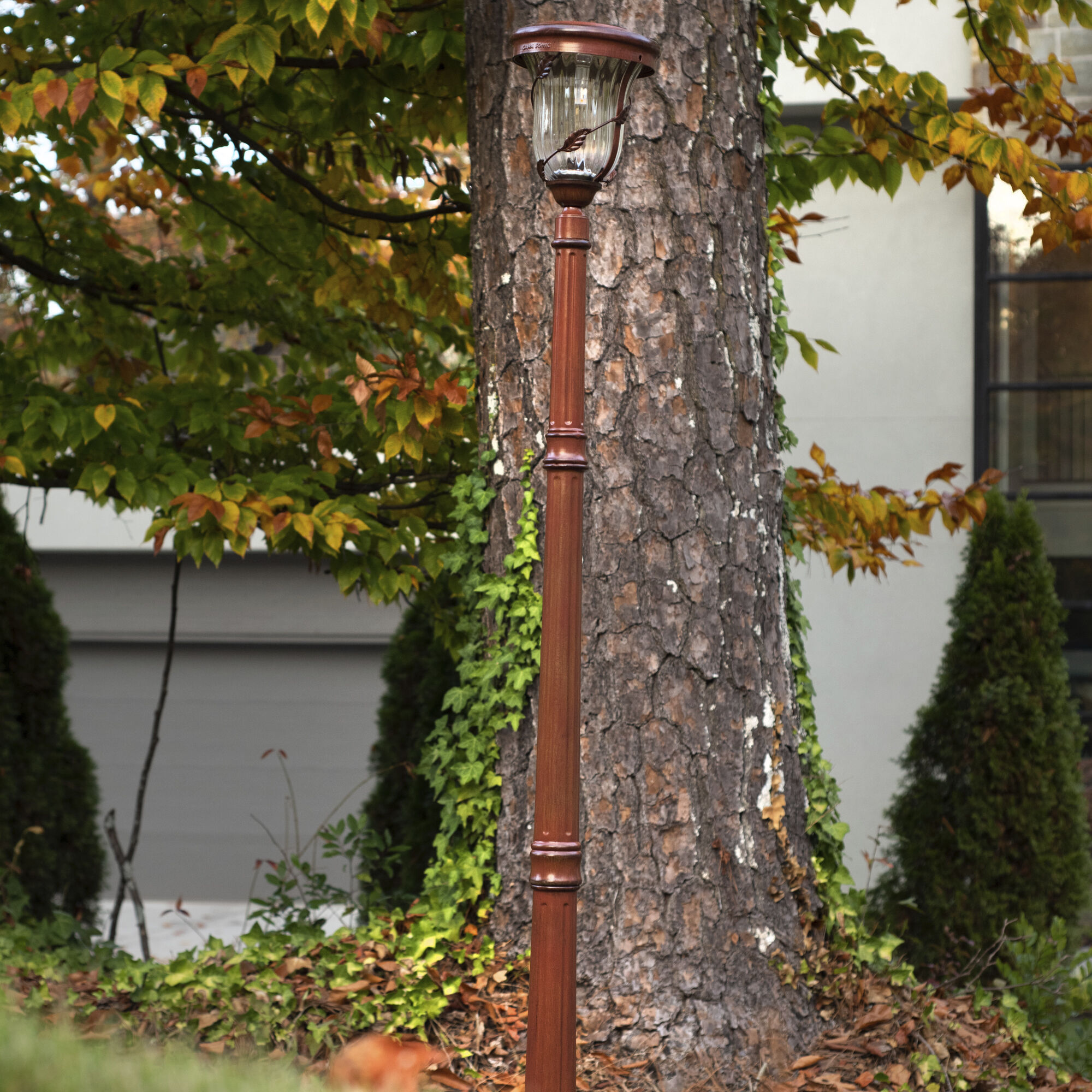 Flora LED 13 inch Antique Bronze Outdoor Post Light, Solar