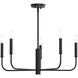 Reines 5 Light 26 inch Matte Black Chandelier Ceiling Light