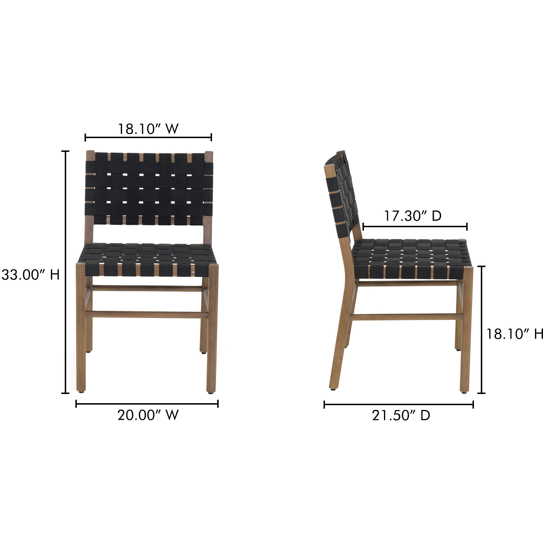 Mira Black Outdoor Dining Chair