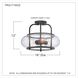 Trilogy 3 Light 16 inch Old Bronze Semi-Flush Mount Ceiling Light