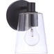 Emilio 1 Light 5 inch Flat Black Wall Sconce Wall Light