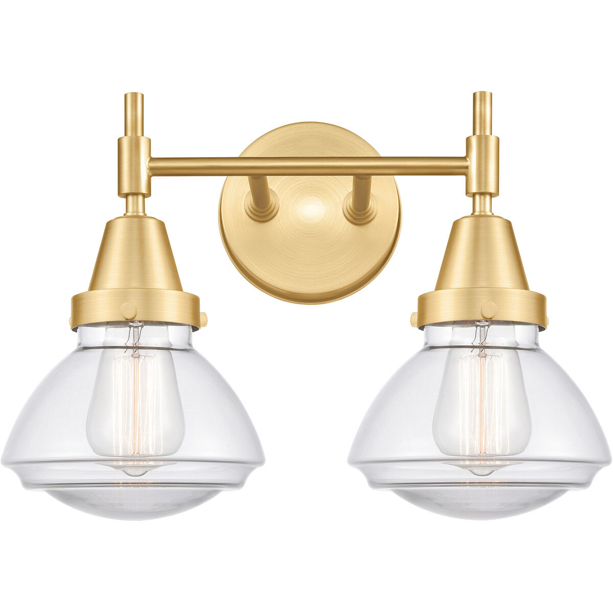 Caden LED 16 inch Satin Gold Bath Vanity Light Wall Light