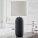 Hable Fanny 28.13 inch 9.00 watt Rough Black Ceramic Table Lamp Portable Light