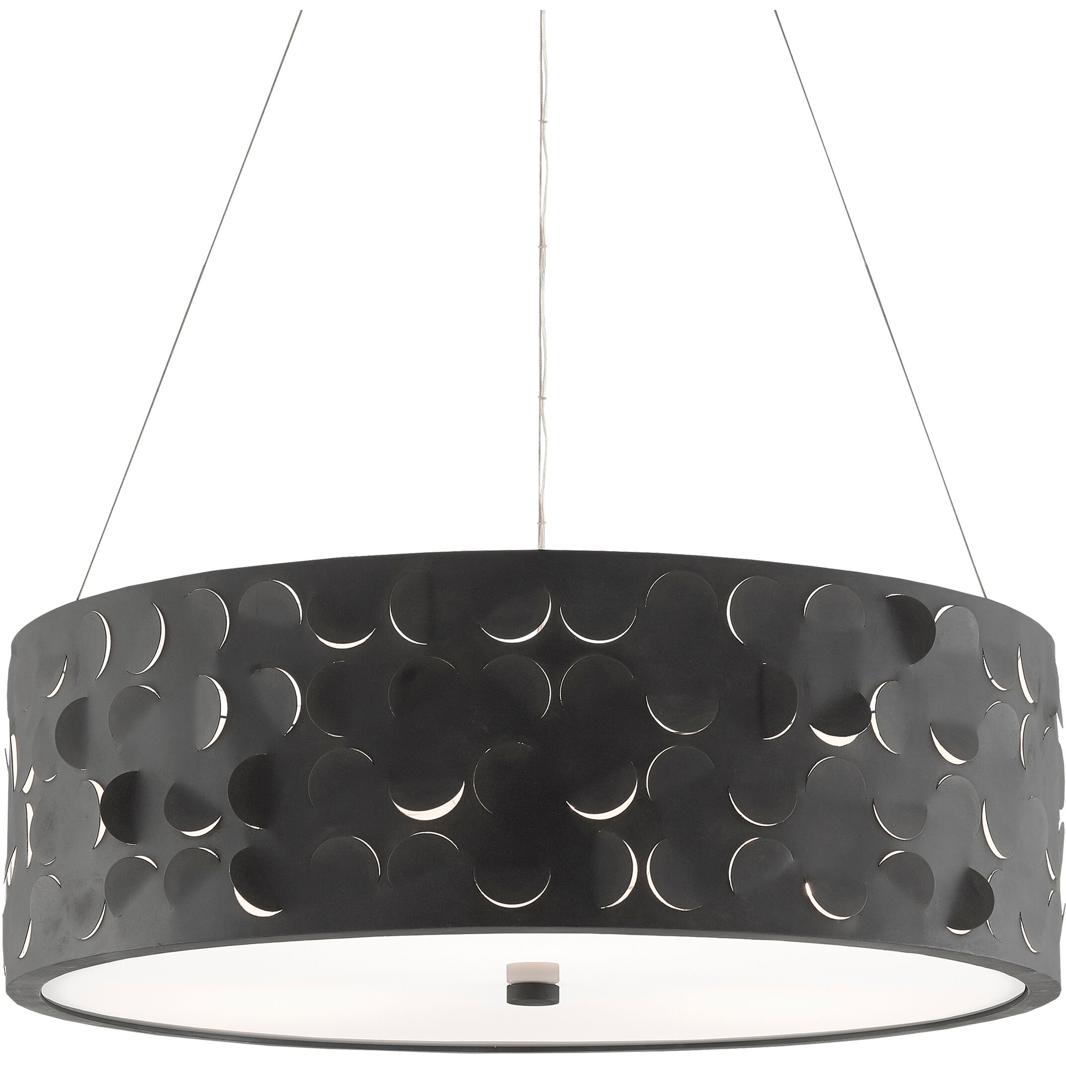 Othman 3 Light 30.5 inch Blacksmith/Sugar White Chandelier Ceiling Light