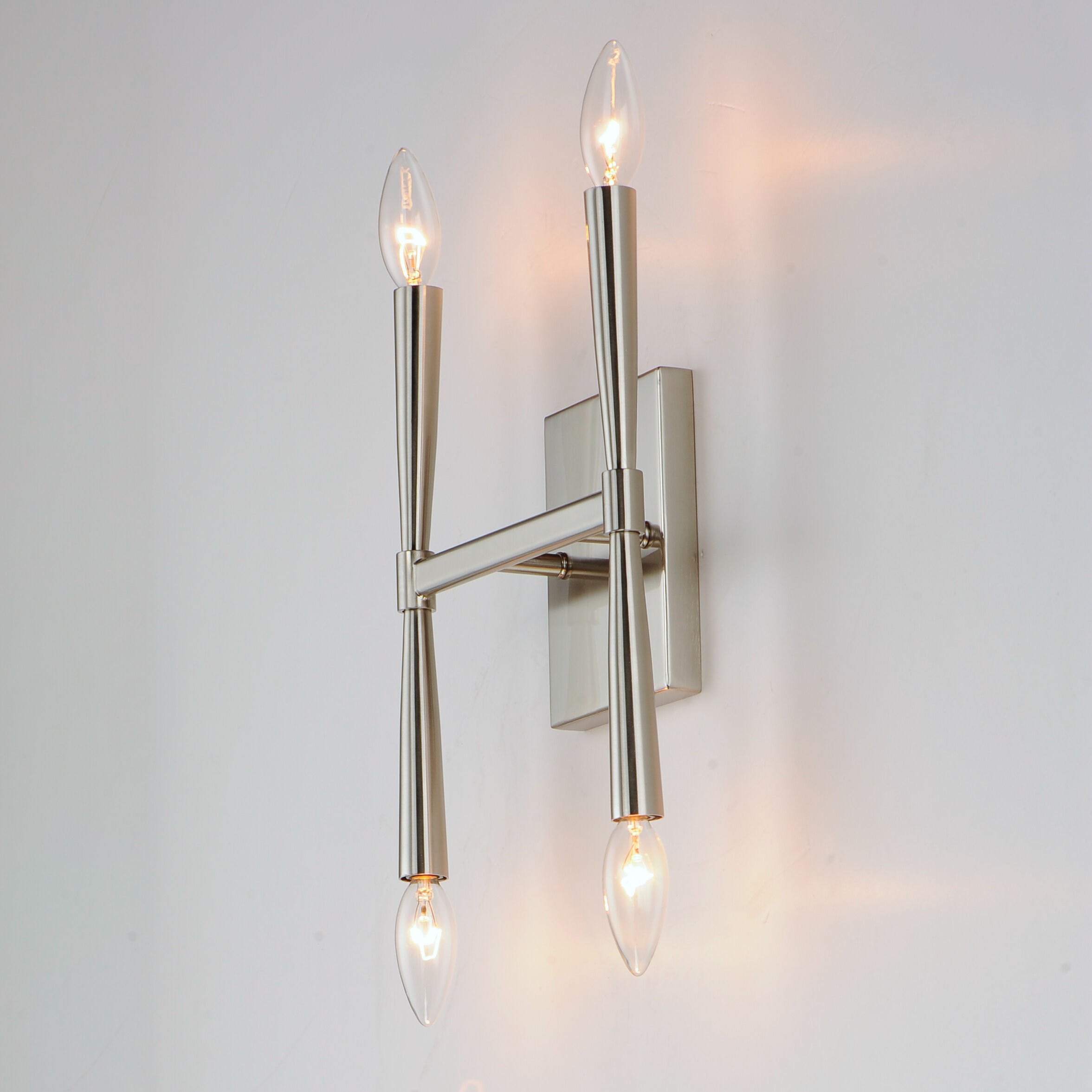 Rome Wall Sconce Wall Light in Satin Nickel