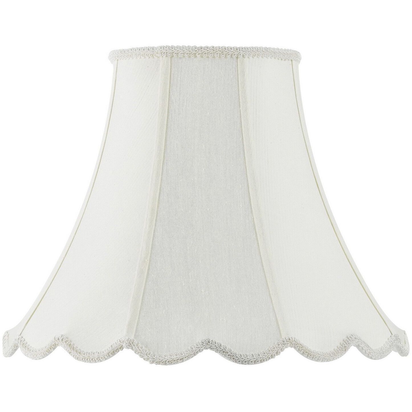 Bell Eggshell 14 inch Shade Spider, Vertical Piped Scallop