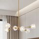 Helena 6 Light 32 inch Brushed Gold Chandelier Ceiling Light
