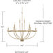 Greyson 12 Light 40 inch Aged Brass Chandelier Ceiling Light