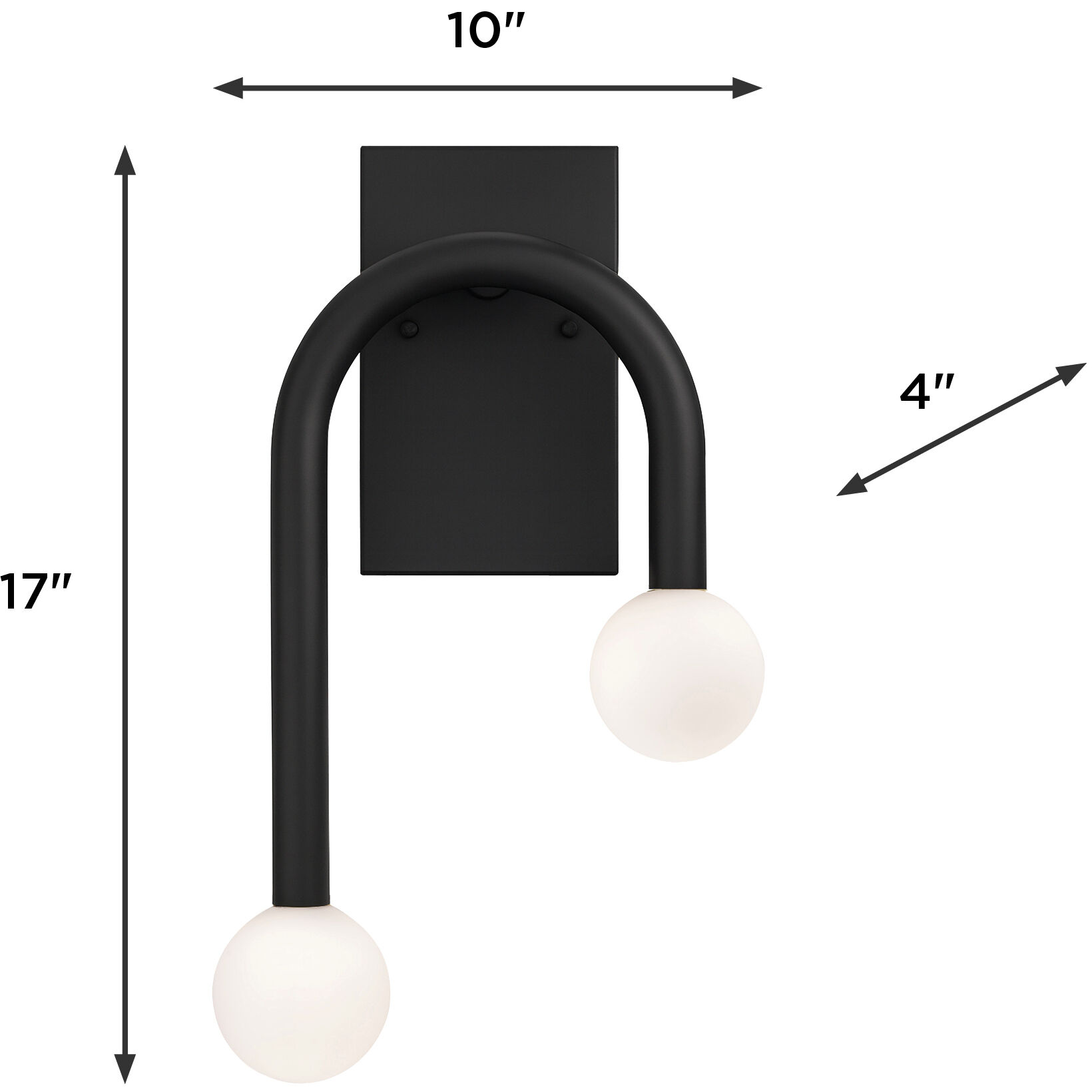 Colette LED 10 inch Black Wall Sconce Wall Light