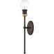 Lansdale 1 Light 5 inch Bronze with Antique Brass Accents ADA Single Sconce Wall Light, Single
