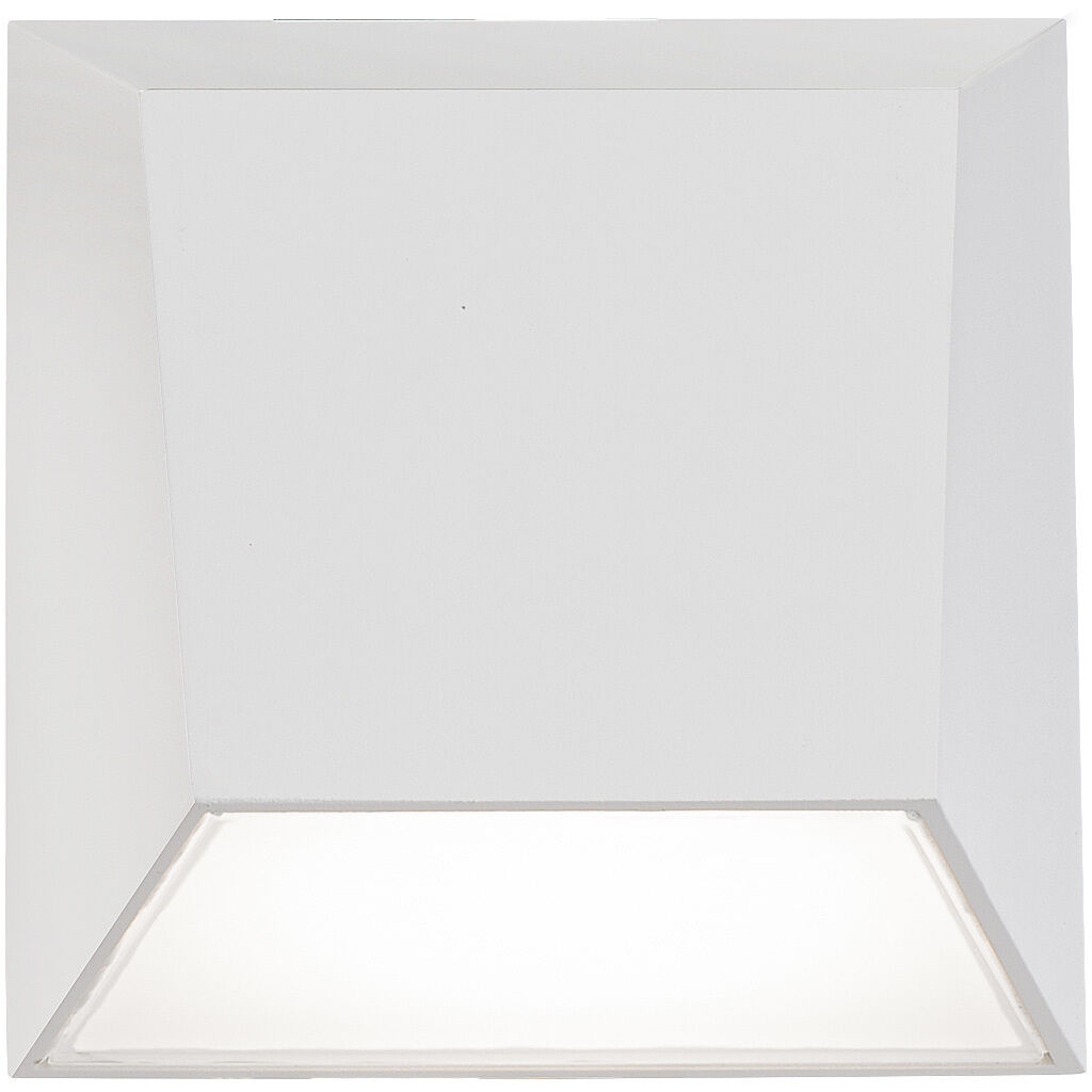 Atlantis LED 6 inch White Outdoor Wall Light in 3000K, dweLED