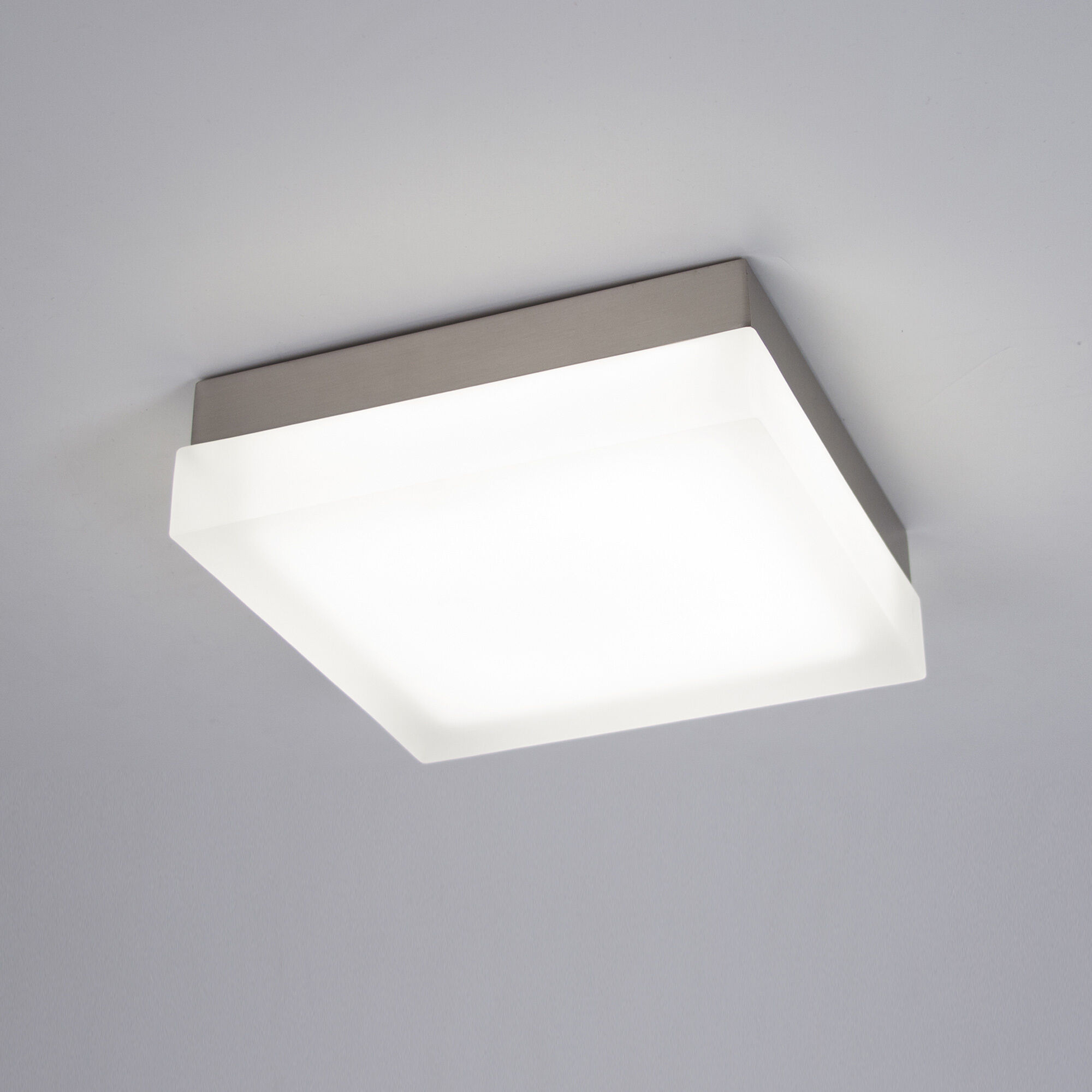 Dice LED 6 inch Brushed Nickel Flush Mount Ceiling Light in 2700K, dweLED