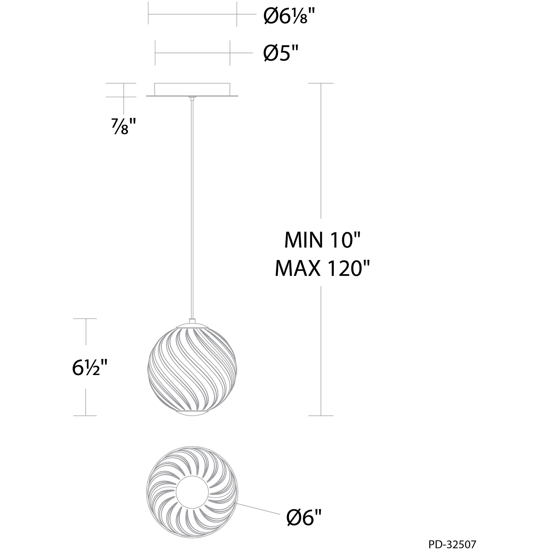 Swirly LED 5.9 inch Smoke Glass and Aged Brass Indoor Hanging Lighting Ceiling Light in 3500K