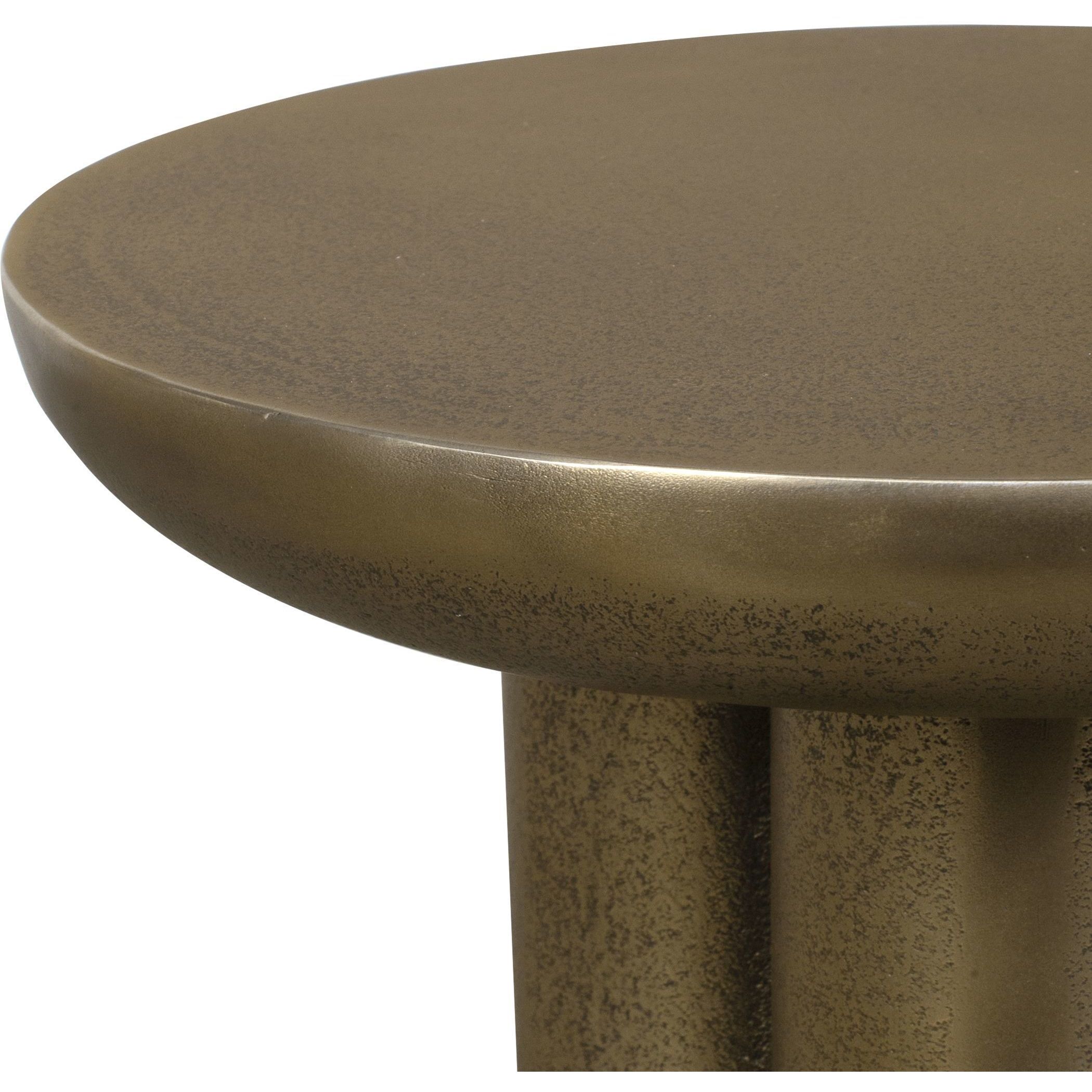 Thorp 22 X 15 inch Antique Brass Outdoor Accent Table