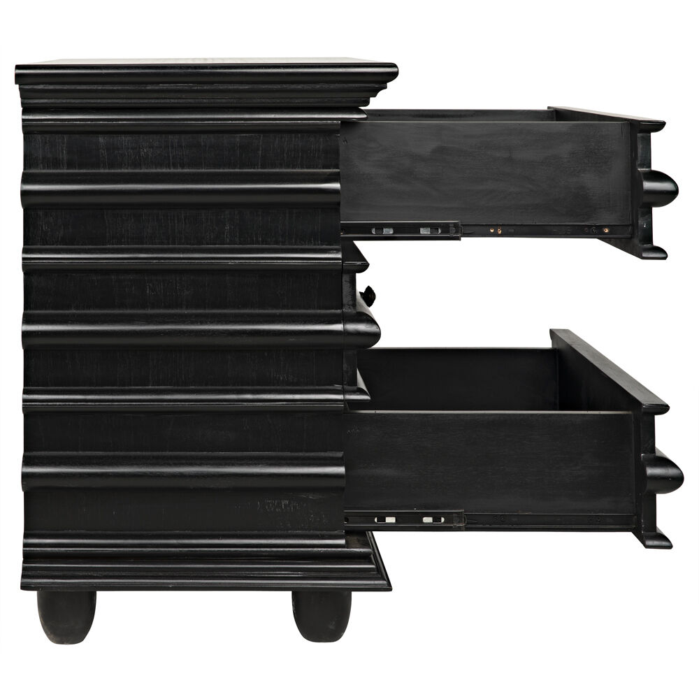 Ascona 30 X 28 inch Hand Rubbed Black Side Table