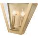 Montalcino 2 Light 10 inch Rubbed Brass Wall Sconce Wall Light