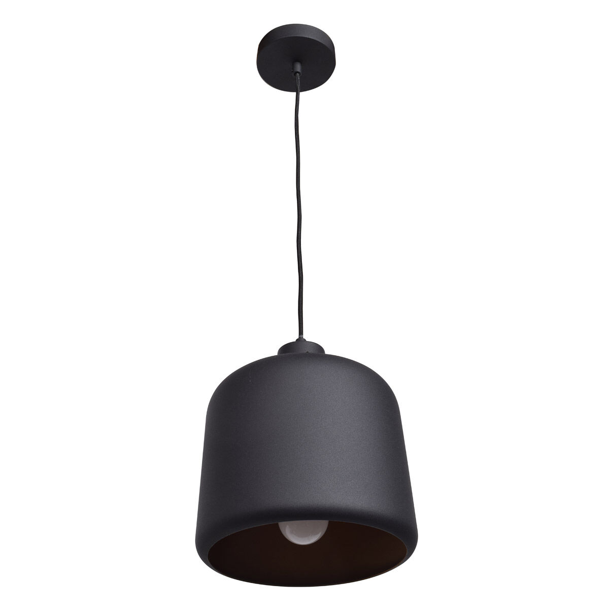Forge 1 Light 10 inch Matte Black Outer and Matte Gold Inner Pendant Ceiling Light