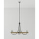 Shipwright 6 Light 38.5 inch French Black Chandelier Ceiling Light