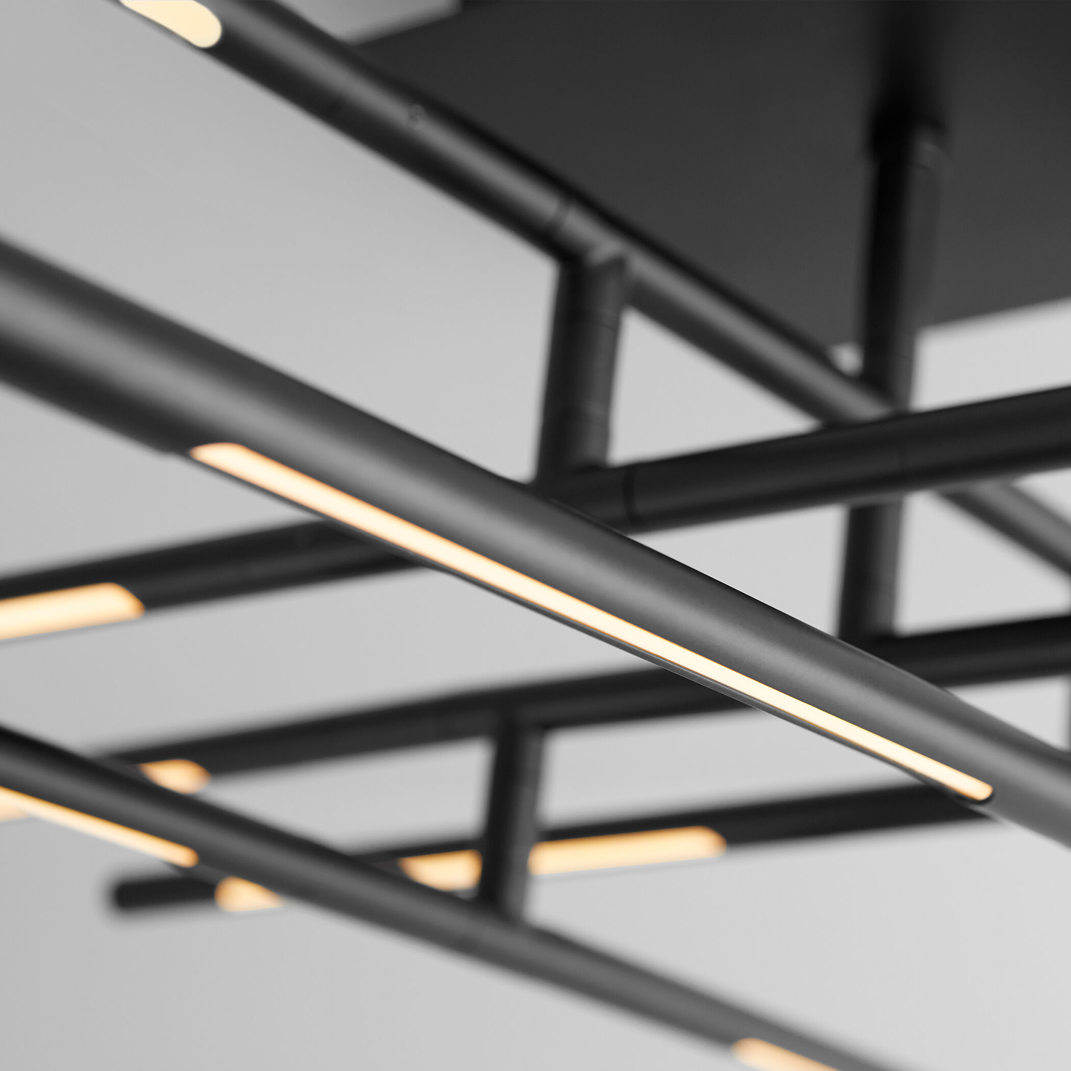 Palillos LED 37.25 inch Black Flush Mount Ceiling Light