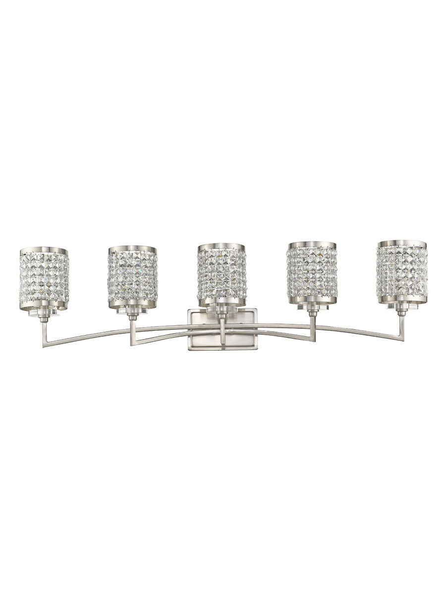 Grammercy 5 Light 42 inch Brushed Nickel Bath Vanity Wall Light