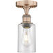 Clymer 1 Light 3.88 inch Antique Copper Semi-Flush Mount Ceiling Light