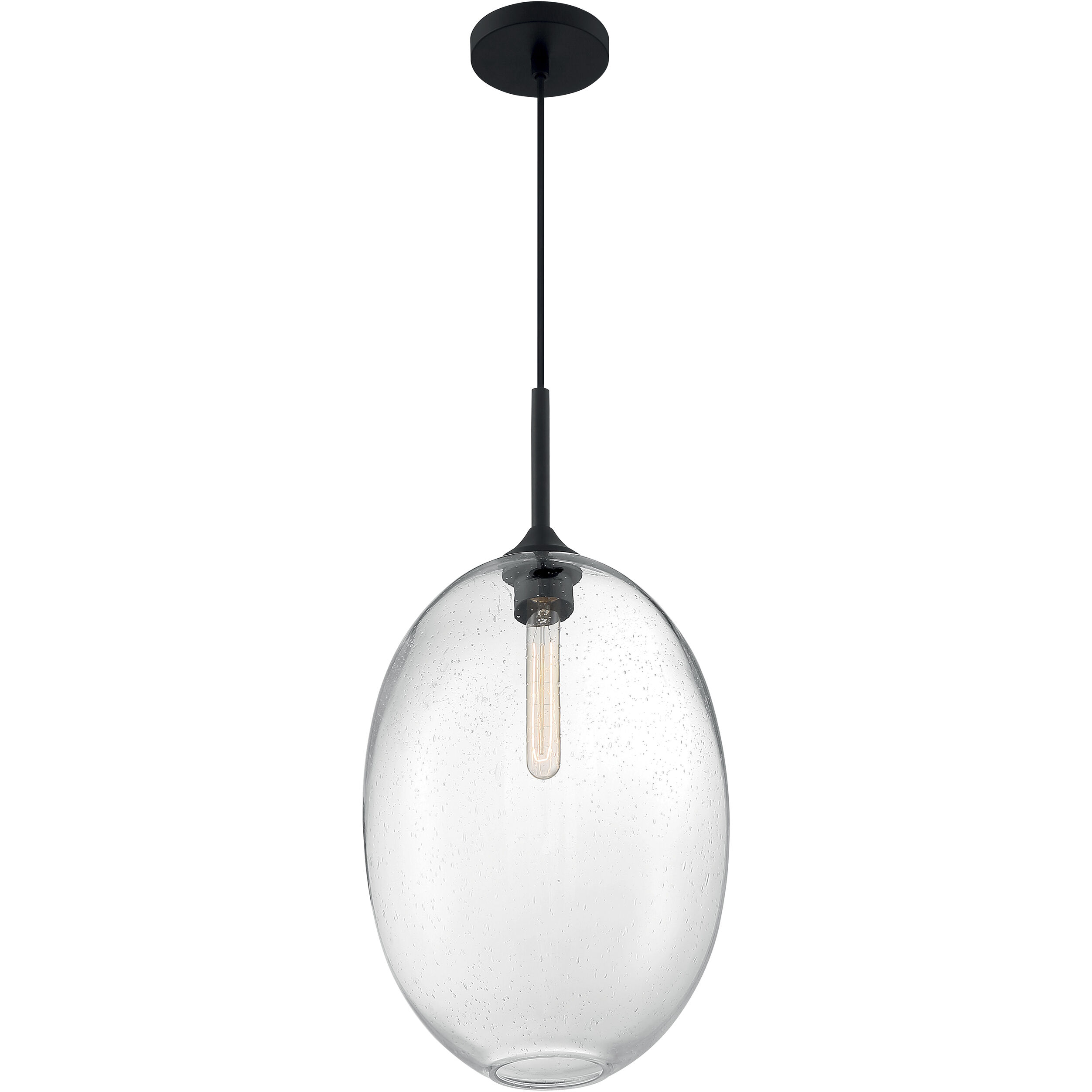 Aria 1 Light 11.63 inch Matte Black Pendant Ceiling Light