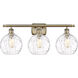 Ballston Athens Water Glass 3 Light 26 inch Antique Brass Bath Vanity Light Wall Light