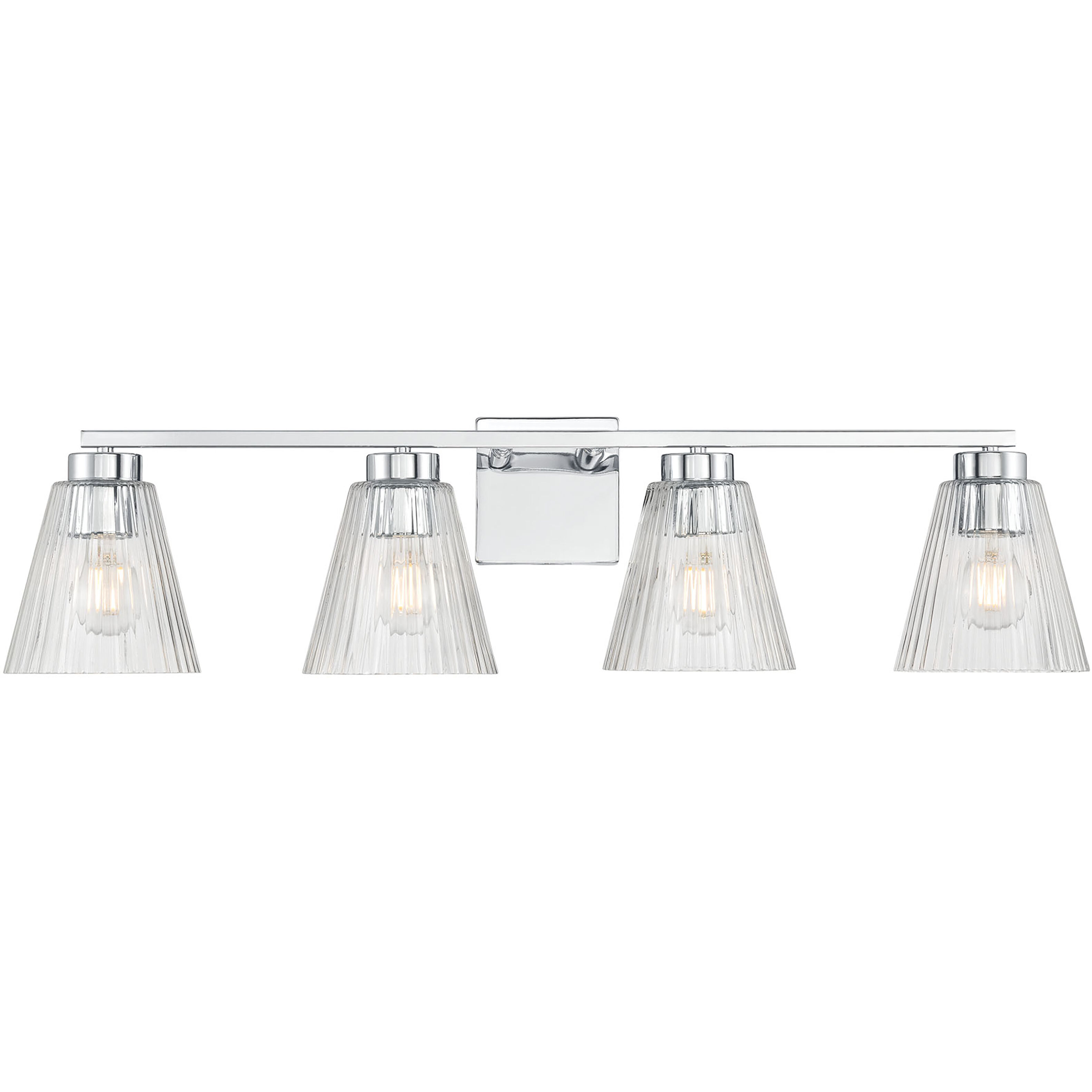 Riville 4 Light 31.75 inch Chrome Bathroom Vanity Light Wall Light