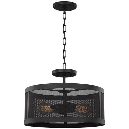 Gereon 2 Light 16 inch Black Semi-Flush Convertible Ceiling Light